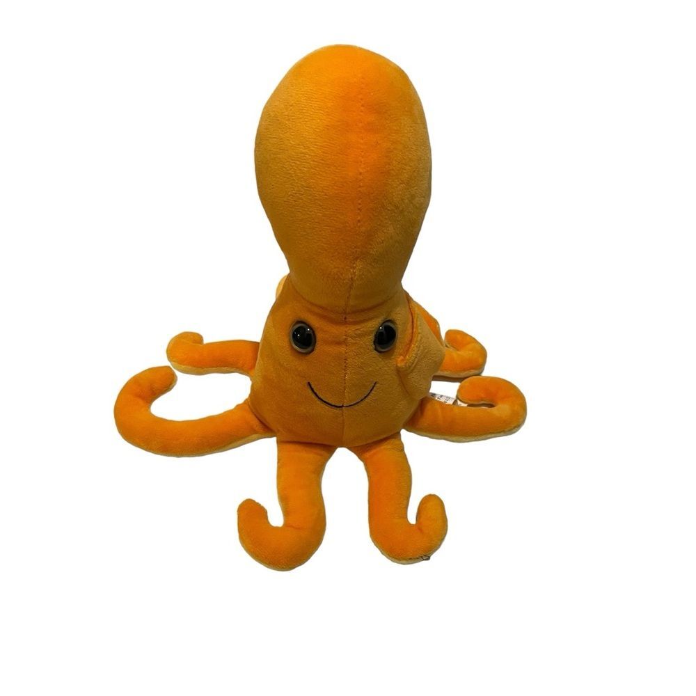 Fun Stuff Orange Octopus 12" Stuffed Animal Plush Toy Side Pocket 2022